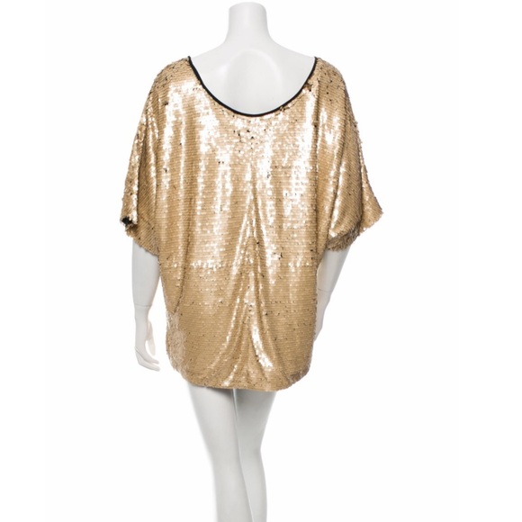 RACHEL ZOE Short Sleeve Sequined Top - Picture 3 of 6